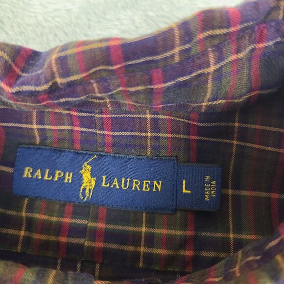 Ralph Lauren Oxford Long Sleeve Button Down Shirt Casual Men's Size Large - Picture 5 of 8